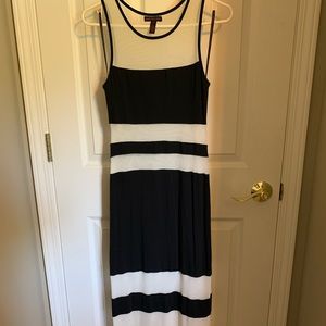 Material Girl body con maxi dress w/ mesh inserts